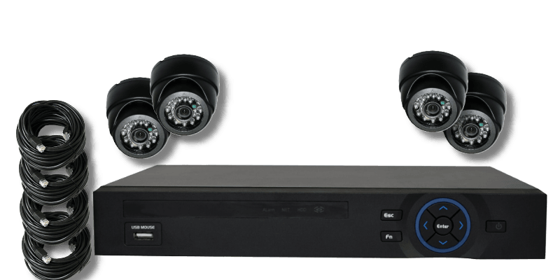 Ip комплект видеонаблюдения на 4 внутренних видеокамеры - HD 1Mp 720P